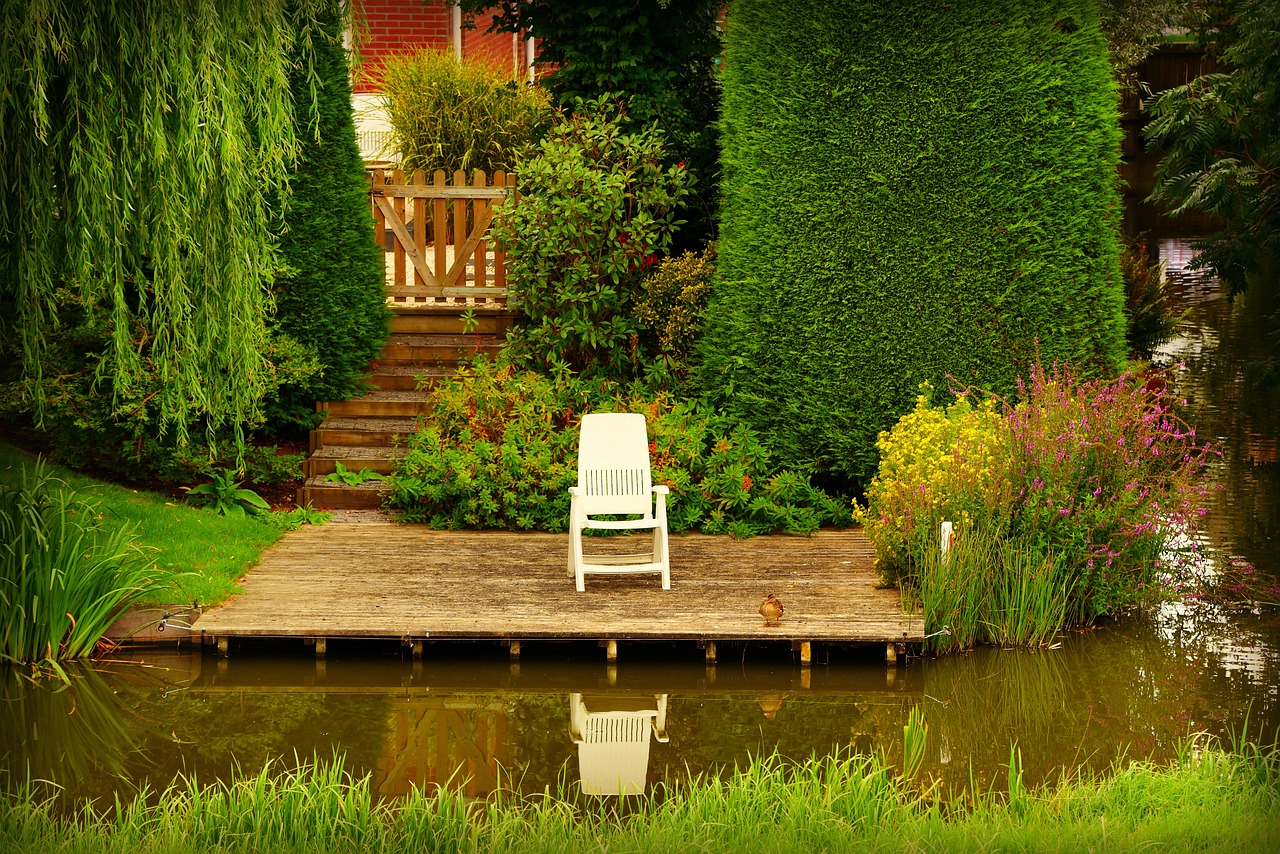 wooden patio, chair, furniture