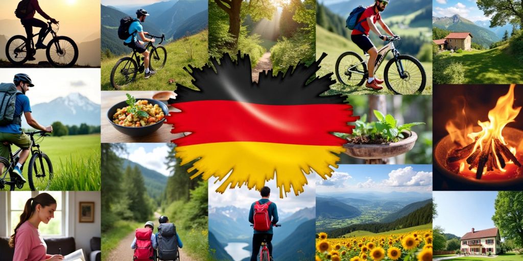 Collage von beliebten deutschen Hobbys